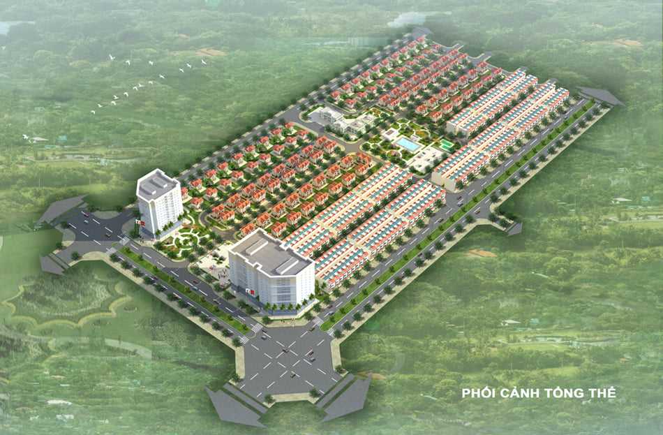 Phối cảnh tổng thể dự án Mê Linh New City tại Mê Linh, Hà Nội