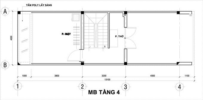 mặt bằng tầng 4