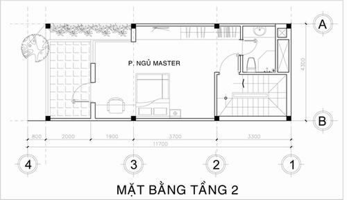 mặt bằng tầng 2