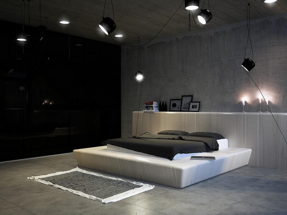 thiết kế phòng ngủ tối giản