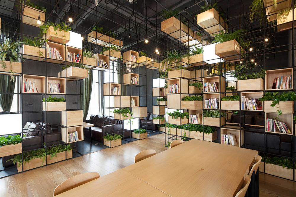 Văn phòng làm việc nhiều cây xanh là ý tưởng thiết kế không tồi