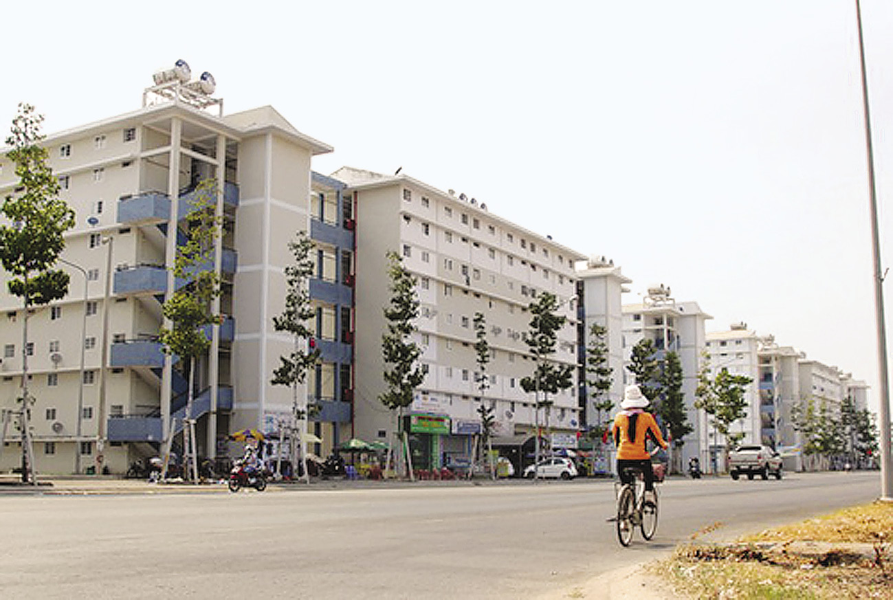 dự án nhà ở xã hội với nhiều tòa nhà cao tầng