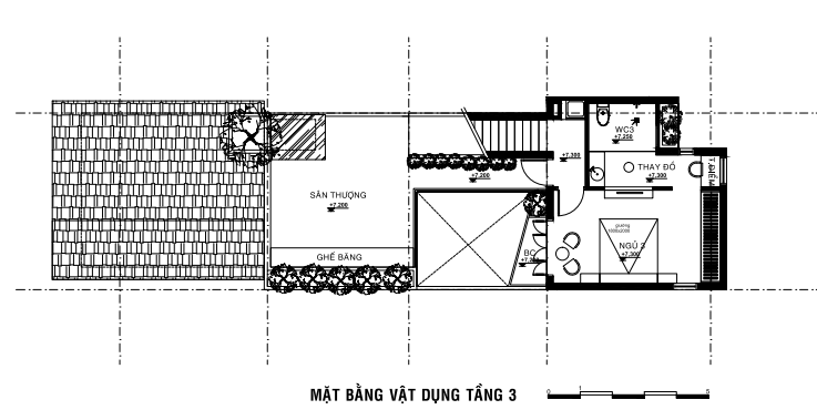 sơ đồ bố trí mặt bằng tầng 3