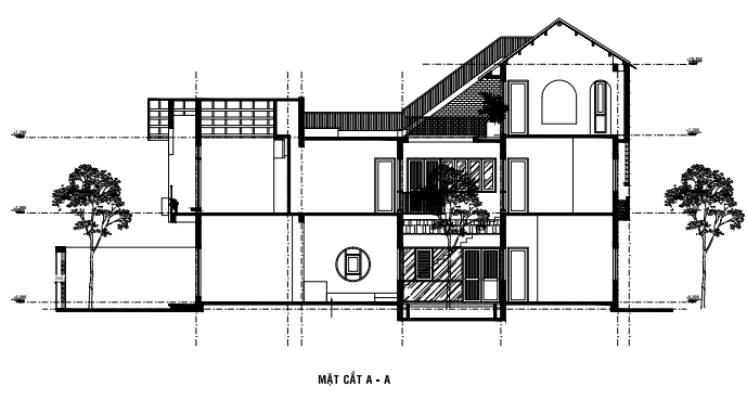 sơ đồ mặt cắt A-A