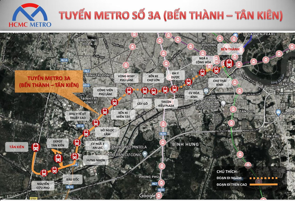 lược đồ tuyến metro