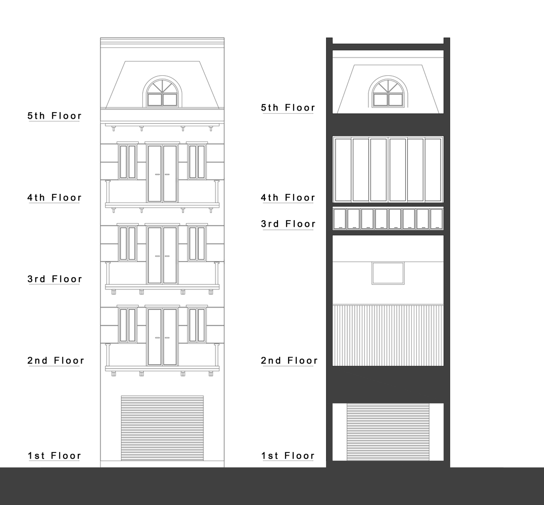 Bản vẽ thiết kế mặt đứng