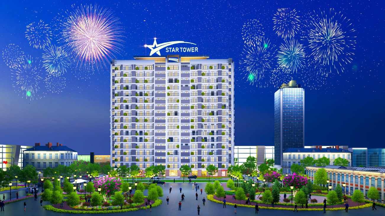 Phối cảnh chung cư Star Tower Thuận An