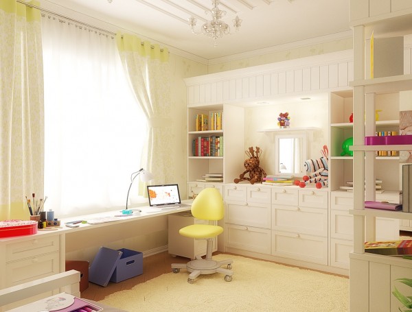 White kids bedroom