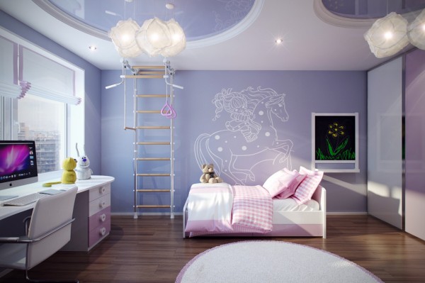 Purple pink girls decor