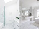                          15 mẫu thiết kế phòng tắm màu trắng đẹp không tì vết                     